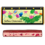 Zotter Süßes Osternest - Himbeer-Karamell mit Fruchtnougat, 70g kbA