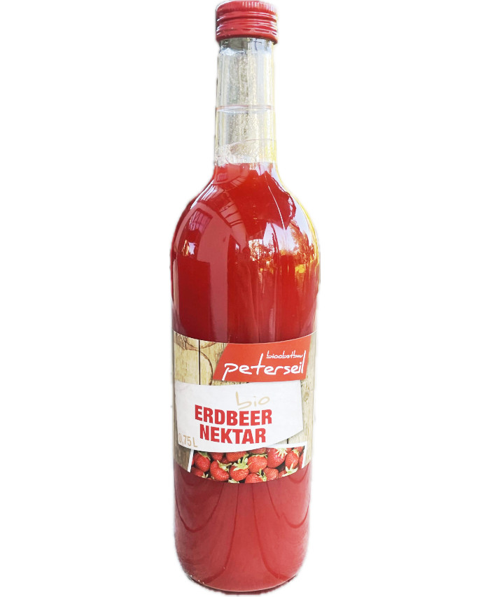 Erdbeernektar klein Erdbeernektar 0,75l, bio – Bild 1