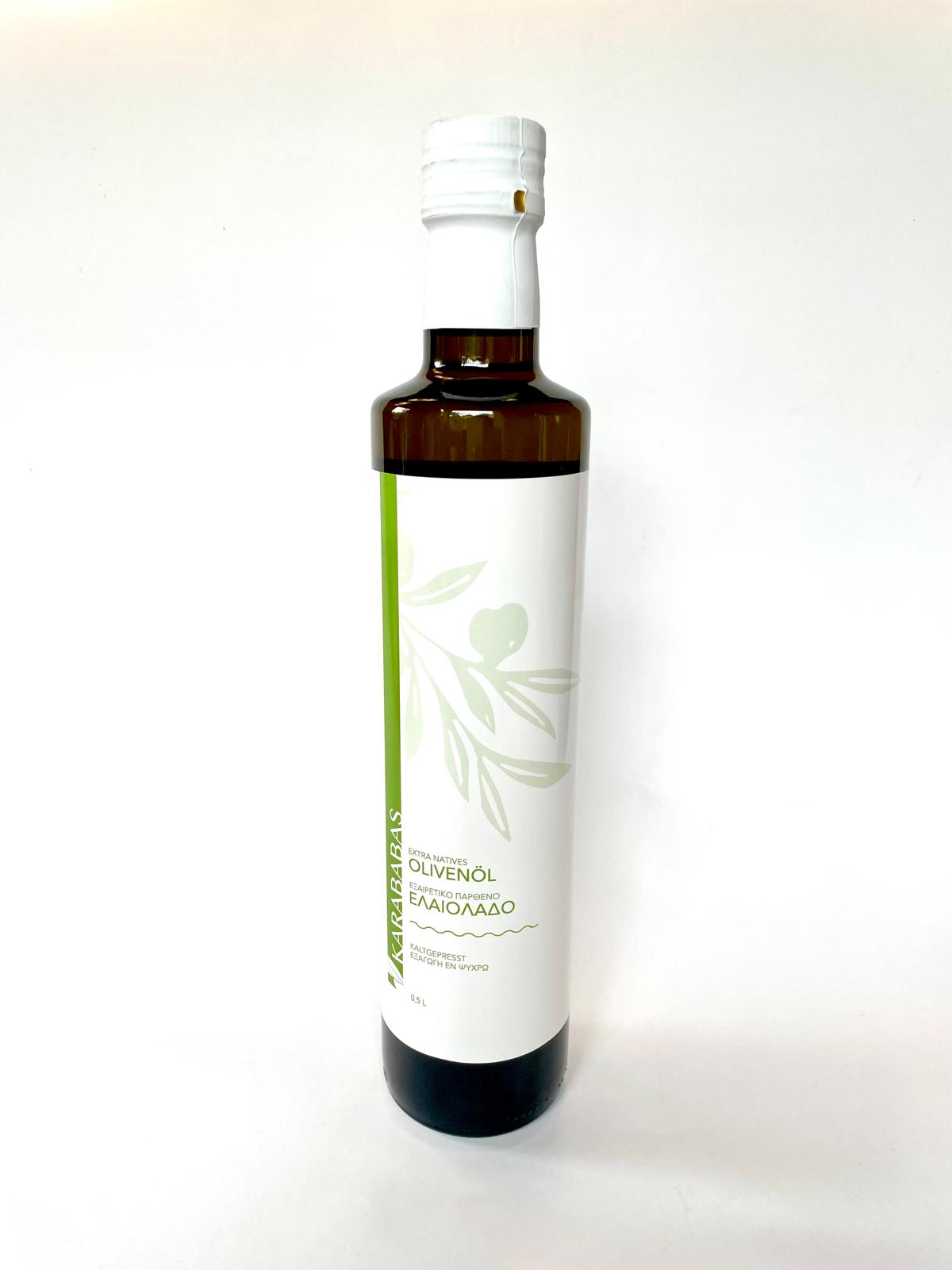 Karababas olivenöl500 vorderseite