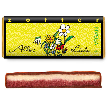 Zotter Alles Liebe - Himbeer Kokos VEGAN 70g kbA